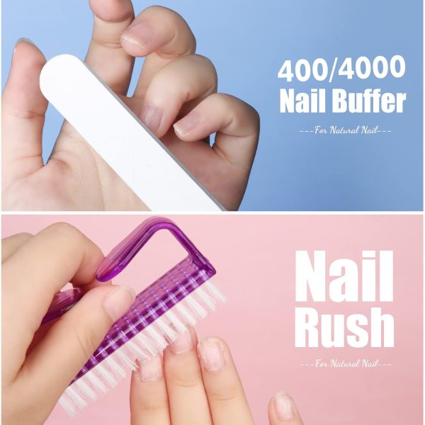 Teenitor Clear Coffin Nail Tips Set, Long Acrylic Nail Kit Full Cover Clear Press On Nails, 600 Pcs Fake Nails with Glue, Acrylic Nail Clipper Files and Buffer Polisher - Image 20