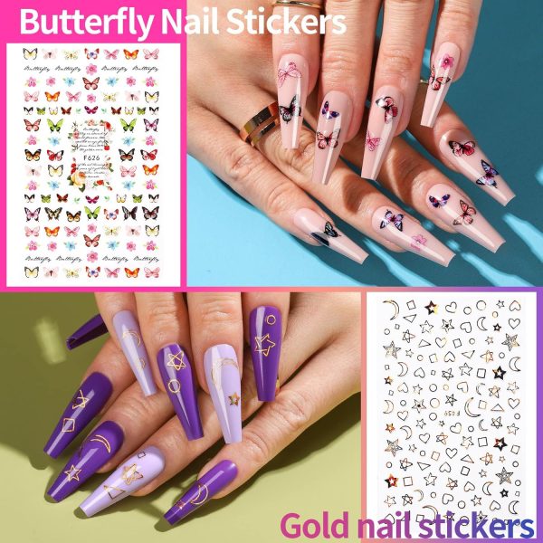 Teenitor Long Fake Nails Kit - 10 Colors Matte & Glossy, 4 Glitter Press On Nails - Image 19