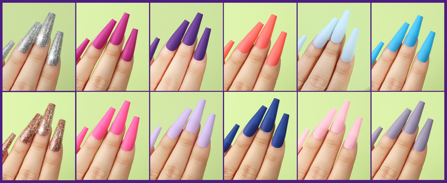 press on nails long