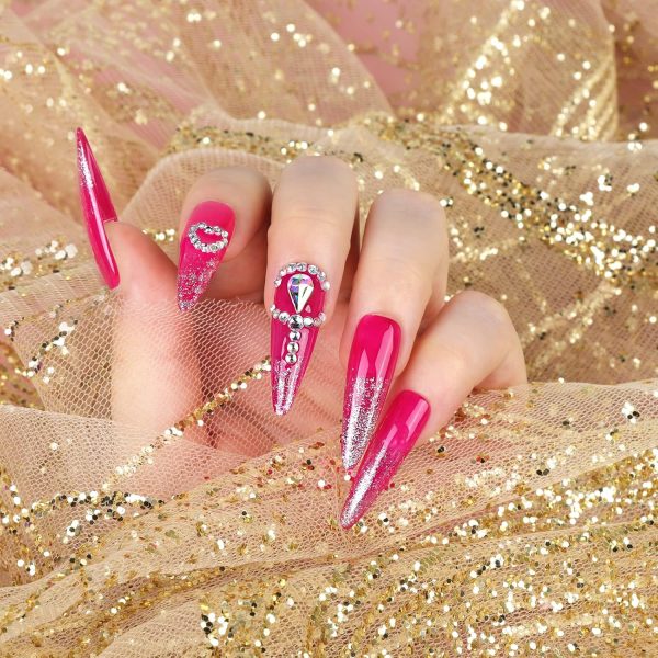 Teenitor Clear Stiletto Nail Tips Full Cover, Long Stiletto Nails Tips For Acrylic Nails, 600pcs Almond Stiletto Shape Fake Nails Tips With Glue, Acrylic Nail Clipper, Nail Stand Clear Glue On Nails - Image 7