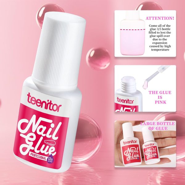 Teenitor Clear Stiletto Nail Tips Full Cover, Long Stiletto Nails Tips For Acrylic Nails, 600pcs Almond Stiletto Shape Fake Nails Tips With Glue, Acrylic Nail Clipper, Nail Stand Clear Glue On Nails - Image 10