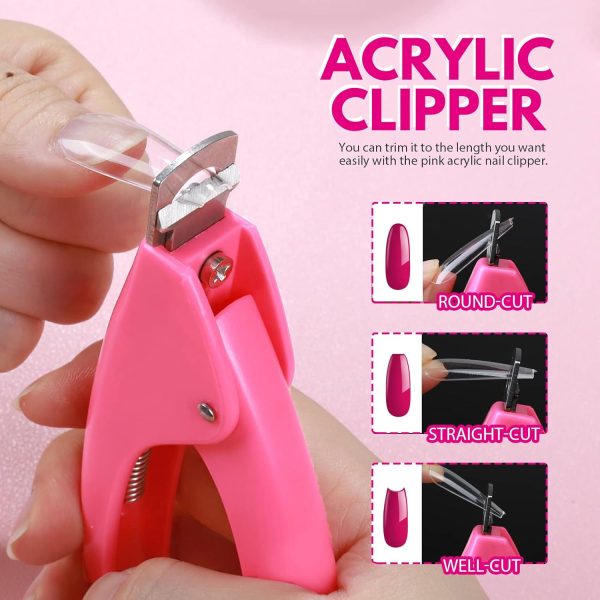 Teenitor Clear Stiletto Nail Tips Full Cover, Long Stiletto Nails Tips For Acrylic Nails, 600pcs Almond Stiletto Shape Fake Nails Tips With Glue, Acrylic Nail Clipper, Nail Stand Clear Glue On Nails - Image 11