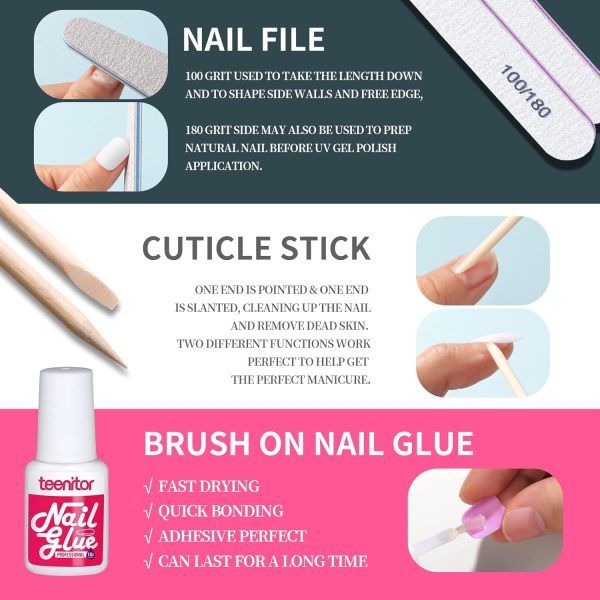 Teenitor Almond Press On Nails, Almond Shape Press On Nails Medium Length, 12 Pack Matte Press On Nails Almond, 12 Color Almond Glue On Nails Press On Almond Fake Nails - Image 20