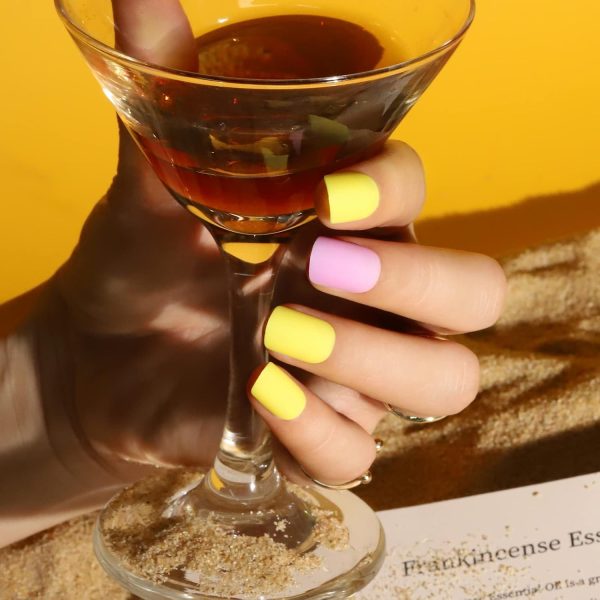 Teenitor Almond Press On Nails, Almond Shape Press On Nails Medium Length, 12 Pack Matte Press On Nails Almond, 12 Color Almond Glue On Nails Press On Almond Fake Nails - Image 36