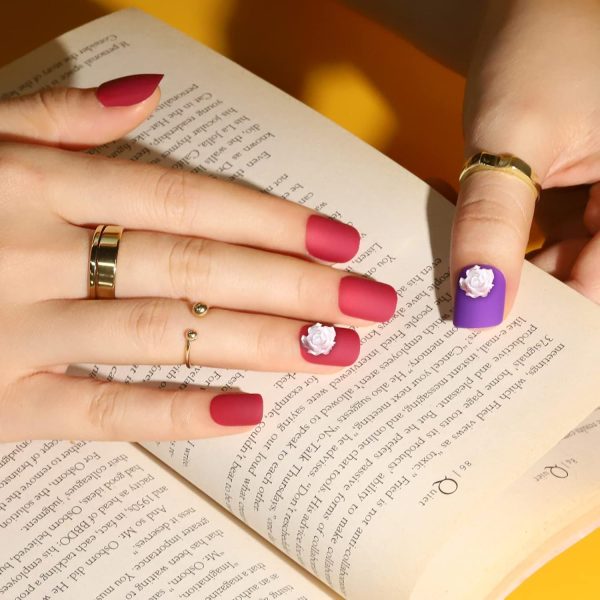 Teenitor Almond Press On Nails, Almond Shape Press On Nails Medium Length, 12 Pack Matte Press On Nails Almond, 12 Color Almond Glue On Nails Press On Almond Fake Nails - Image 37