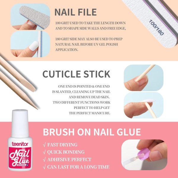 Teenitor Almond Press On Nails, Almond Shape Press On Nails Medium Length, 12 Pack Matte Press On Nails Almond, 12 Color Almond Glue On Nails Press On Almond Fake Nails - Image 38