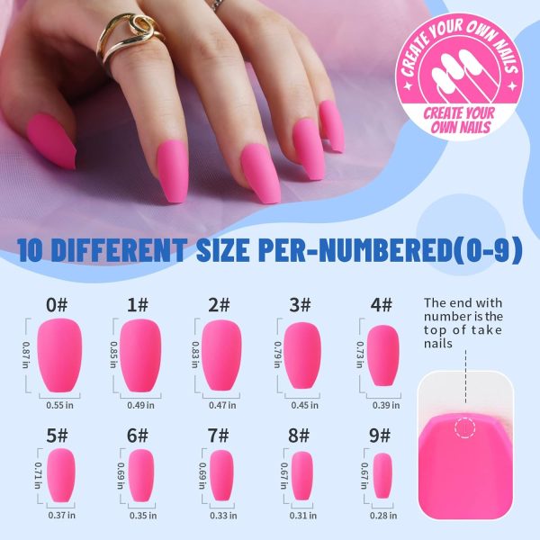 Teenitor Almond Press On Nails, Almond Shape Press On Nails Medium Length, 12 Pack Matte Press On Nails Almond, 12 Color Almond Glue On Nails Press On Almond Fake Nails - Image 43