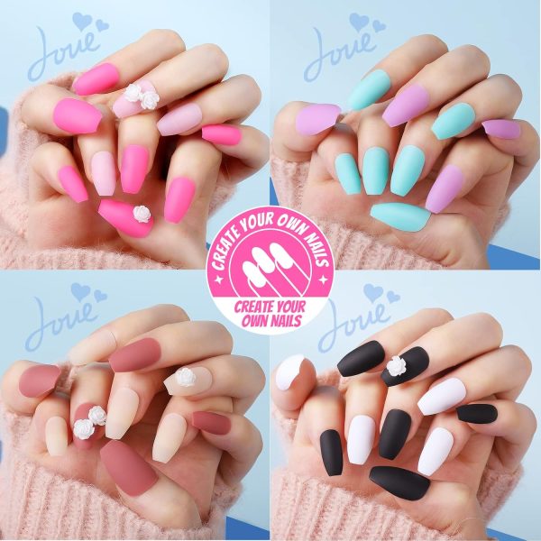 Teenitor Almond Press On Nails, Almond Shape Press On Nails Medium Length, 12 Pack Matte Press On Nails Almond, 12 Color Almond Glue On Nails Press On Almond Fake Nails - Image 46