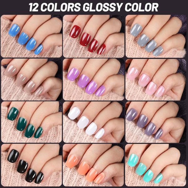 Teenitor Short Oval Press On Nails, 24 Colors Press On Oval Nails, 576pcs Press On Round Fake Nails, 12 Sizes Glue On Nails Short Almond Press On Nails with Nail Glue, Nail Adhesive Tabs - Image 10