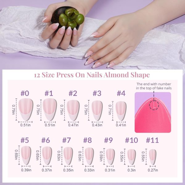 Teenitor Short Press On Nails with Glitter, 12 Sizes Square, Matte & Glossy Finish - Image 35